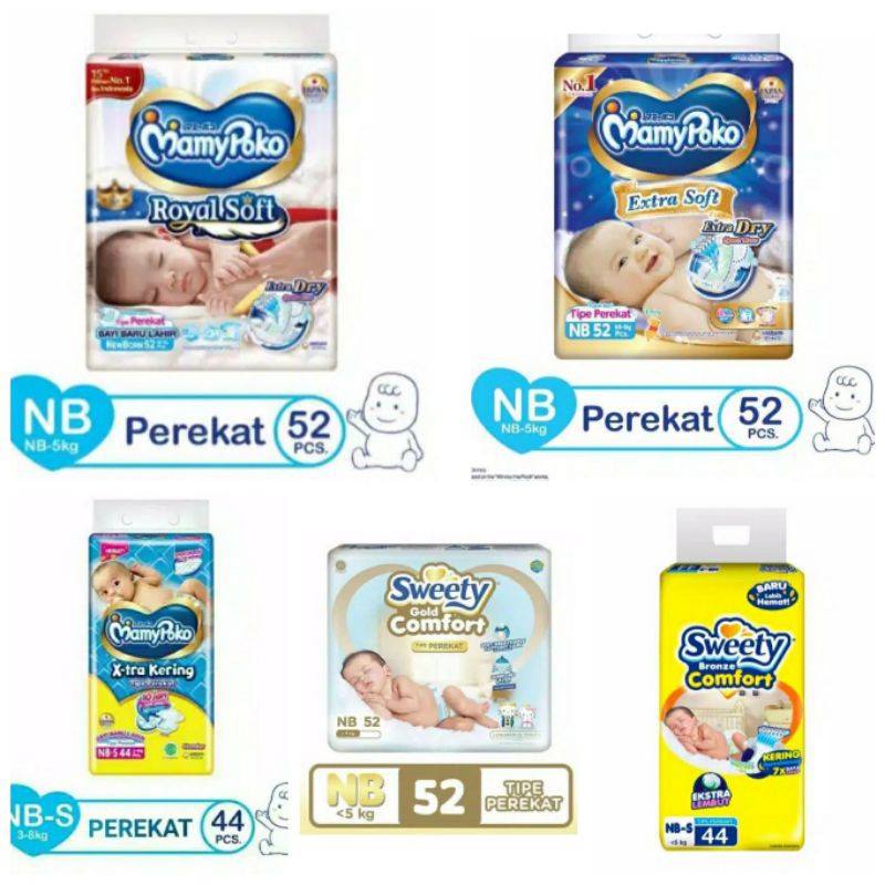 DIAPERS NEWBORN BAYI  BARU LAHIR Shopee  Indonesia