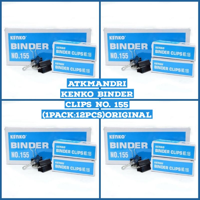 

KENKO BINDER CLIPS NO. 155 (1PACK - 12PCS) ORIGINAL NEW