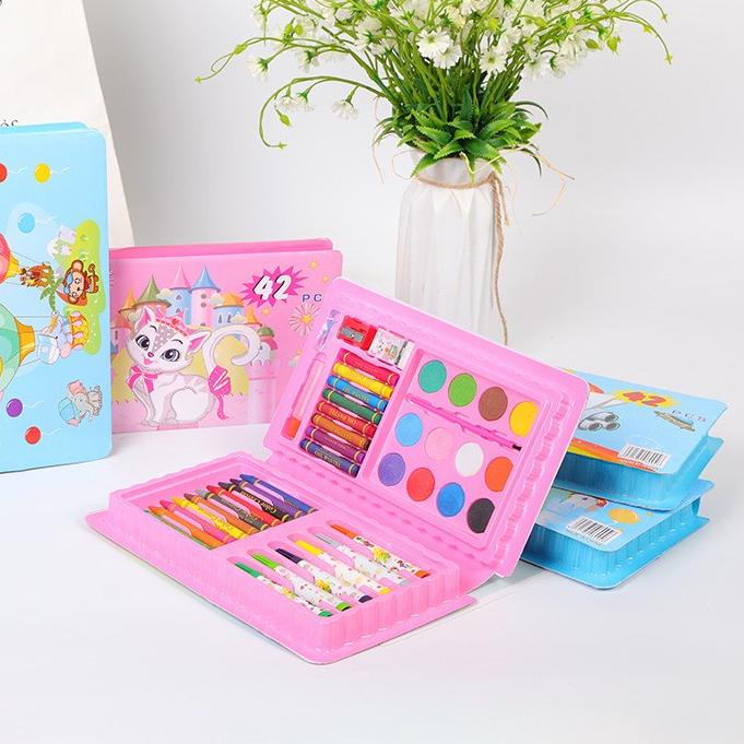 

0GF✡ crayon set 68pcs/alat mewarnai anak/atk/alat melukis anak free serutan free kuas Recommended