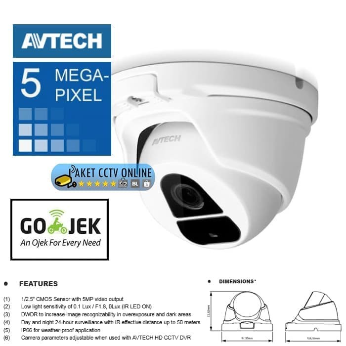 Avtech DGC 52051 T F36. Kamera CCTV Indoor Avtech