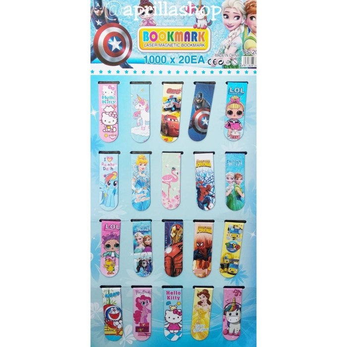 

Jual Pembatas Buku Magnet Karakter Lucu ( 20 Pcs / Set ) Gilaa!!!