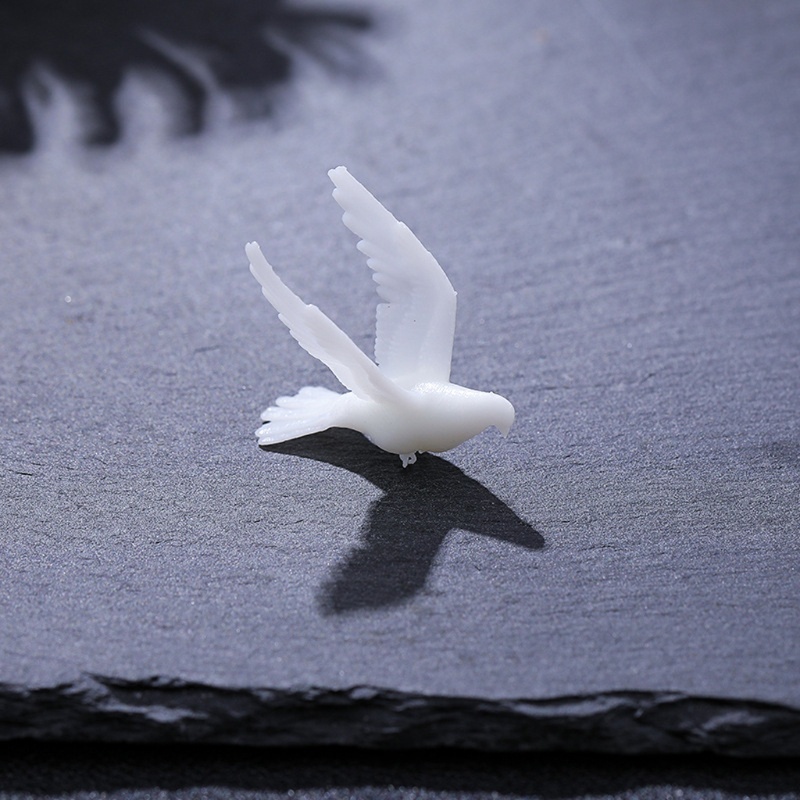 SIY  5Pcs Silicone Dove of Peace Model Resin Mold Landspace Resin Jewelry Fillings