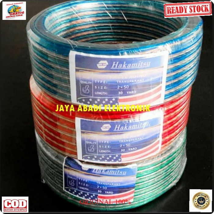 G320 Kabel rol tranparan 2x30 25 meter Cable roll speaker listrik multifungsi multi elektronik elektrik bening original audio spk serabut G320  BISA BUAT LISTRIK ATAU SPEAKER MULTI FUNGSI  Harga diatas adalah untuk 1 rol  Kabel Serabut Listrik Audio Speak