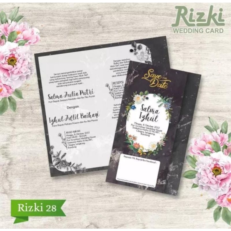 undangan pernikahan nikah khitanan, undangan rizki 28,toko aacollections19 undangan garut - undangan