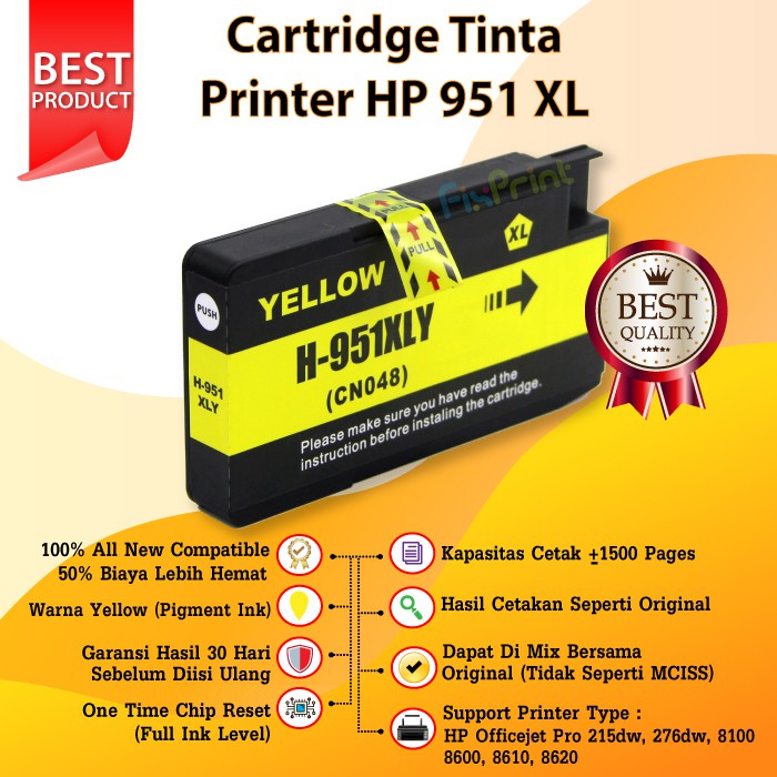 Cartridge TInta Compatible HP 950 951 XL Black HP 8100 8600 8610 8620