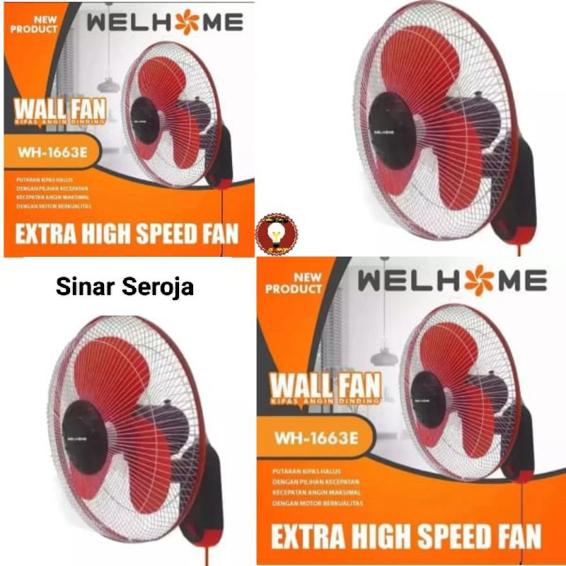 Kipas Angin Dinding / Wall Fan 16 inch WH - 1663 E Murah