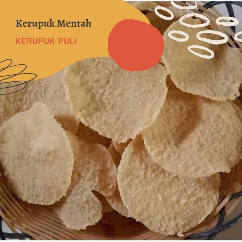 

[ 500 GR ] KERUPUK PULI BAWANG GURIH MENTAH / KRUPUK PULI