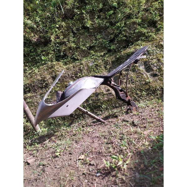 FRAME / RANGKA DRAG HEREX BALAP + TANGKI MODEL NINJA MINI + JOK ALUMINIUM