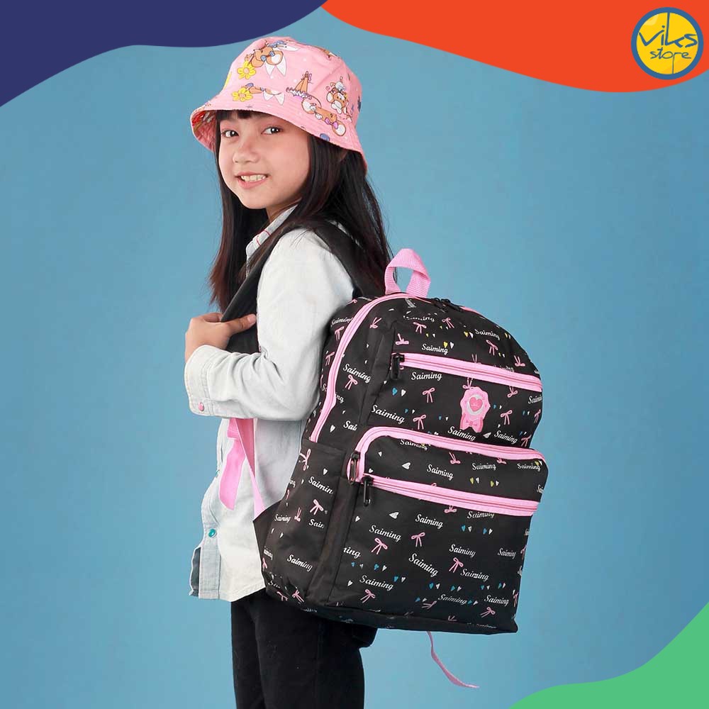 Tas Sekolah TK SD PAUD Ransel Anak Perempuan Tas 2in1 Gambar Motif Lucu Backpack Wanita Tas Punggung