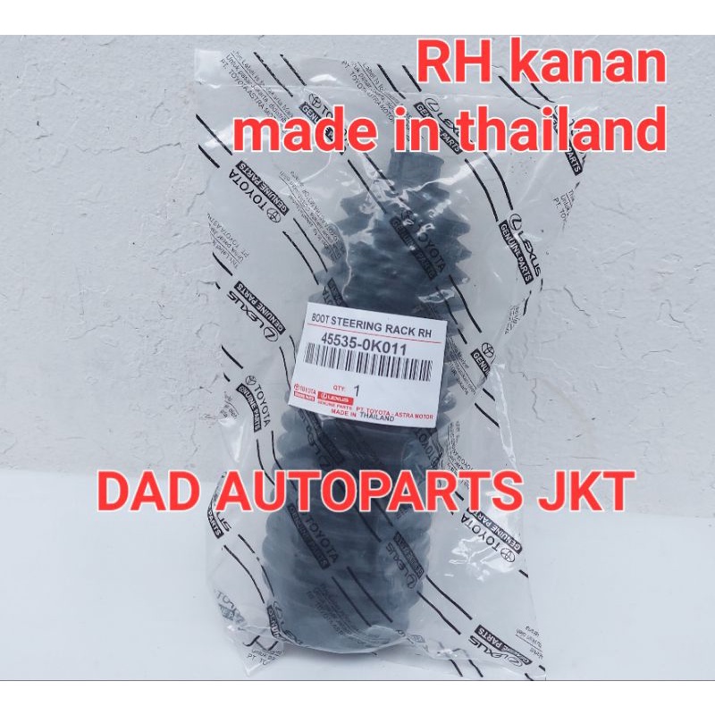 karet boot steering rack boot stir innova hilux fortuner kanan