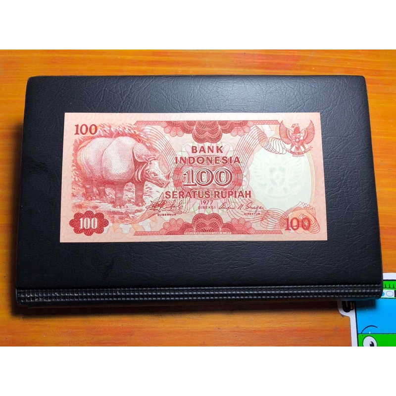 Uang Kuno 100 Rupiah Badak 1977 Gress