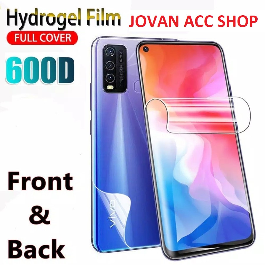 VIVO Y30 Y50 Y30i ANTI GORES HYDROGEL FULL SET DEPAN BELAKANG CLEAR BENING BACK GUARD ANTI JAMUR SKIN GARSKIN PELINDUNG BELAKANG