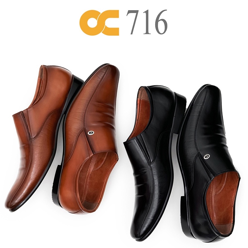 SEPATU KANTORAN SLIP ON PANTOFEL PRIA KULIT ORIGINAL ODON CIBADUYUT OC-716