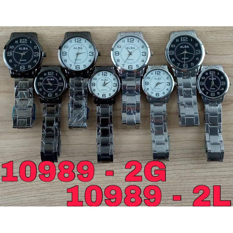 Jam Tangan ALBA Angka Rantai pasangan (harga sudah sepasang)