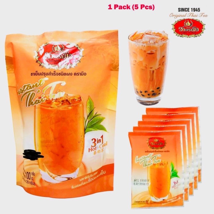 

(BISA COD) Cha Tra Mue 3 in 1 Instant Powdered Thai Tea Teh Manis Bubuk Thailand