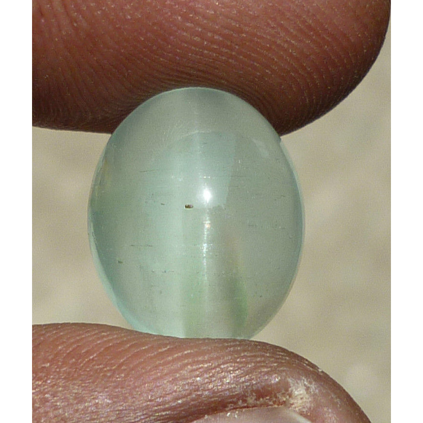 Natural Aquamarine Cat's Eye Lite Greenish Blue 11.25ct AQ098