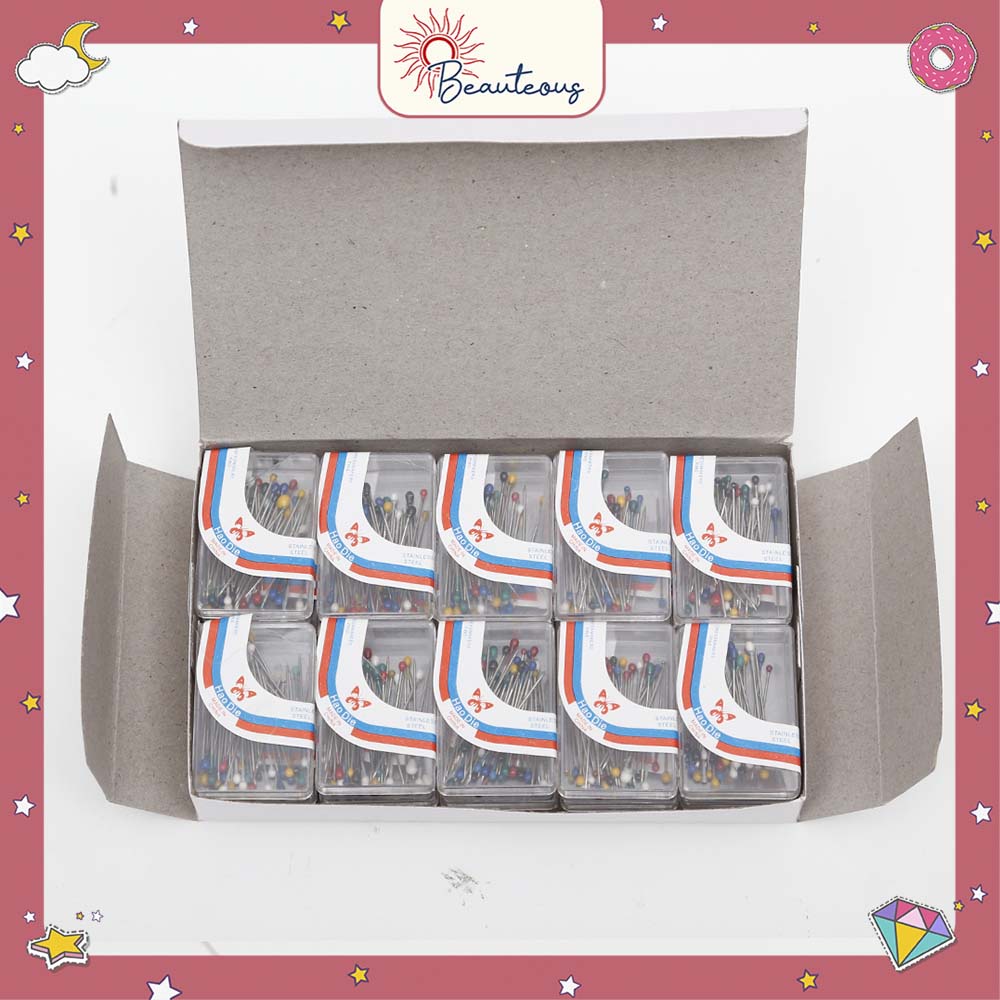 Jarum Hijab Mini Pentul Isi 50 Pcs Kotak Mini Murah