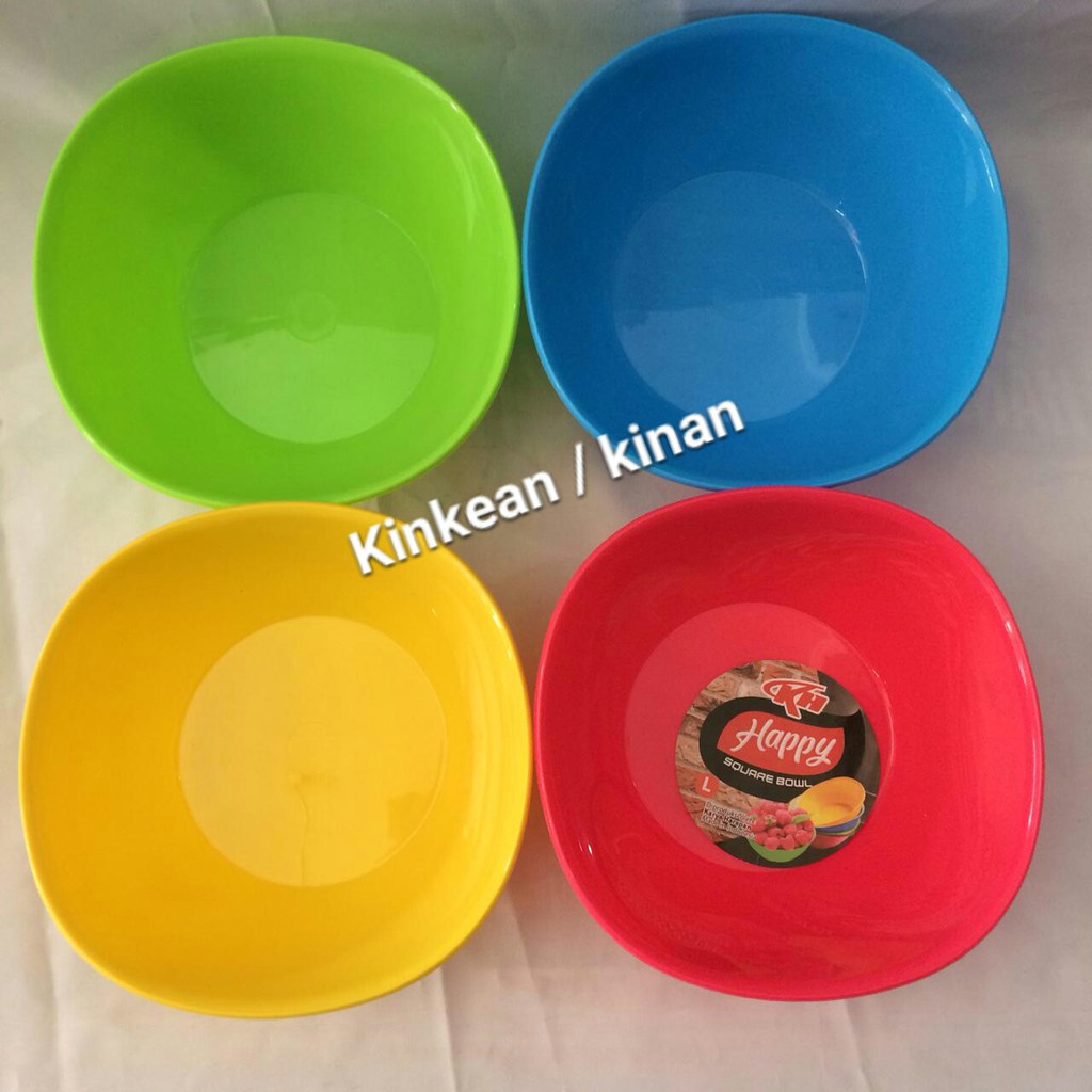 Mangkuk Plastik Happy L 16cm Kobokan