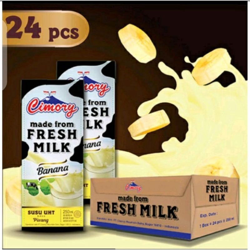 

Cimory Susu UHT Banana 1 pack isi 24pcs