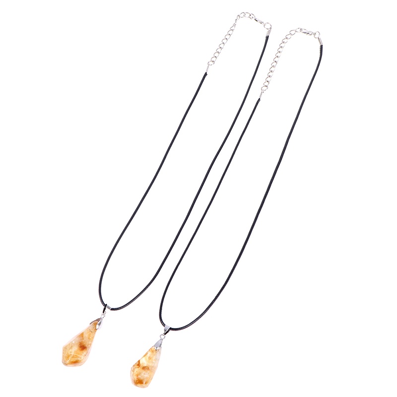 Liontin Batu Kristal Enegry Citrine Alami