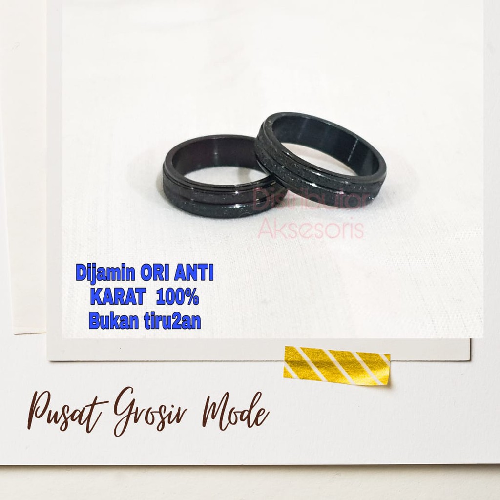 Cincin Couple Titanium ANTI KARAT SELAMANYA PGM CT83