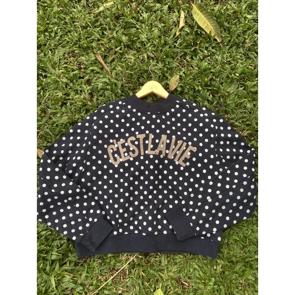 Borongan Crewneck Oversized Lengan Balon