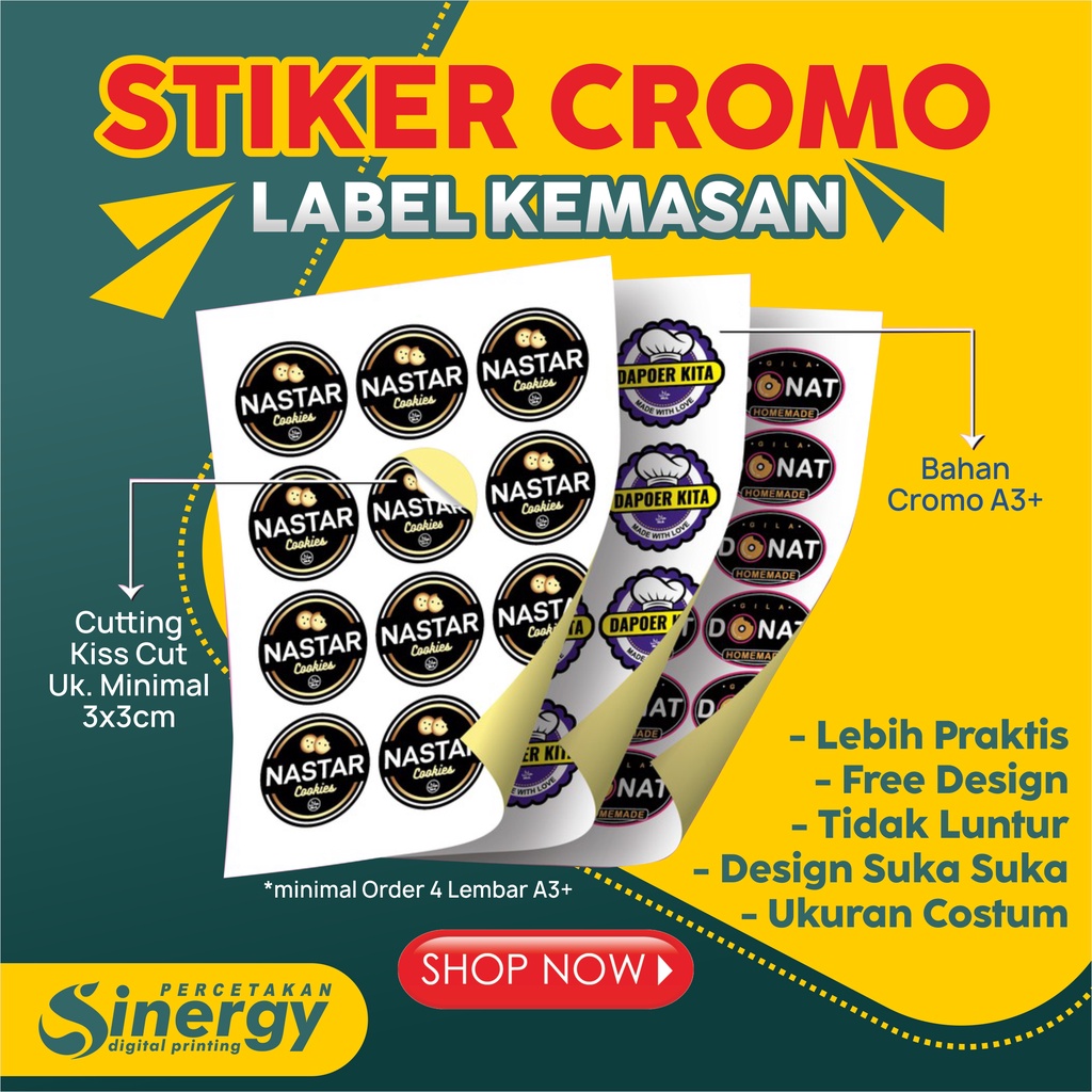 Jual Sticker Label Kemasan Kisscut Shopee Indonesia 8100