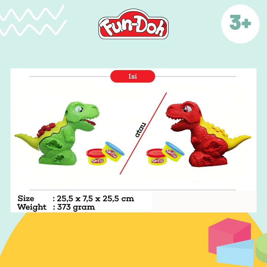 MWN Mainan Fun Doh T-rex / Mainan Lilin Platisin No.28169