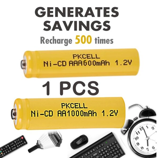 Baterai Ni-cd 1.2V AA 1000Mah AAA 600Mah 1PCS Batrai charge Isi Ulang