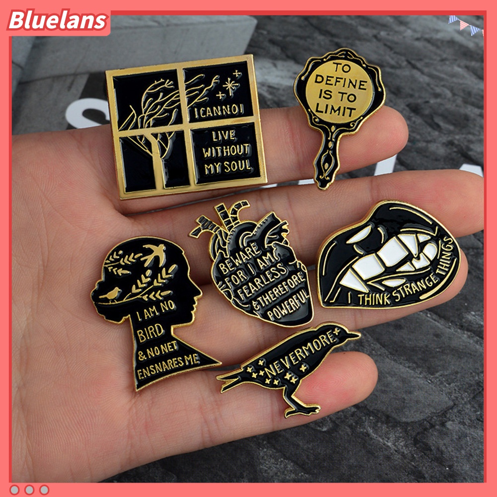 Bros Pin Enamel Desain Quote I Am No Bird
