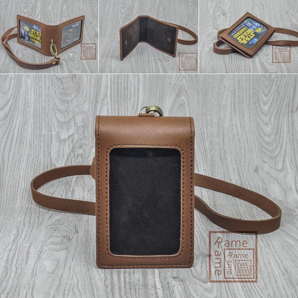 

Id Card Name Tag Holder Kulit Asli Magnet