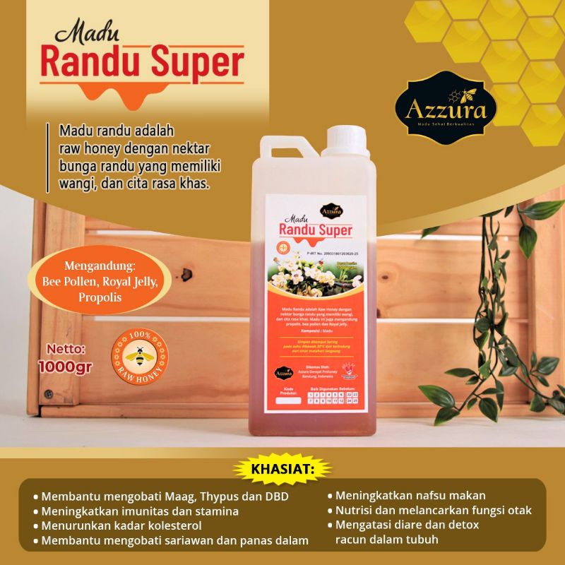 

Madu Azzura Randu Super 1000 Gram