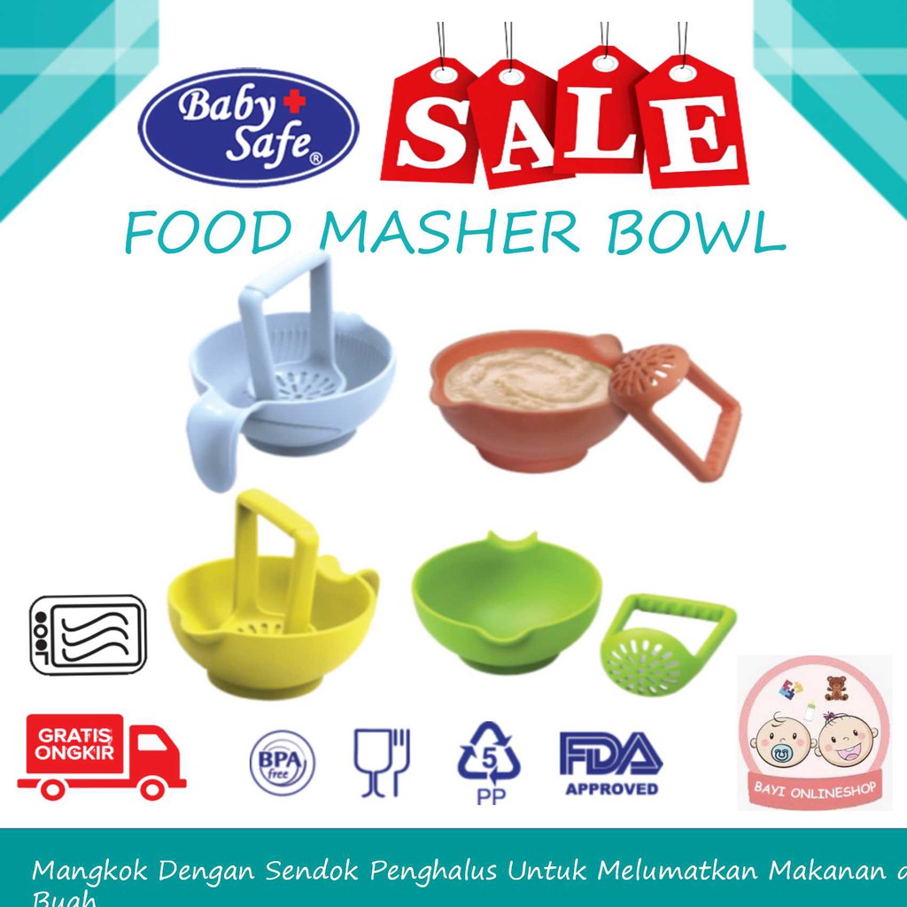 Mangkok Makan Bayi FOOD MAKER Baby Safe Food Masher Bowl Food AP008 MICROWAFE SAFE