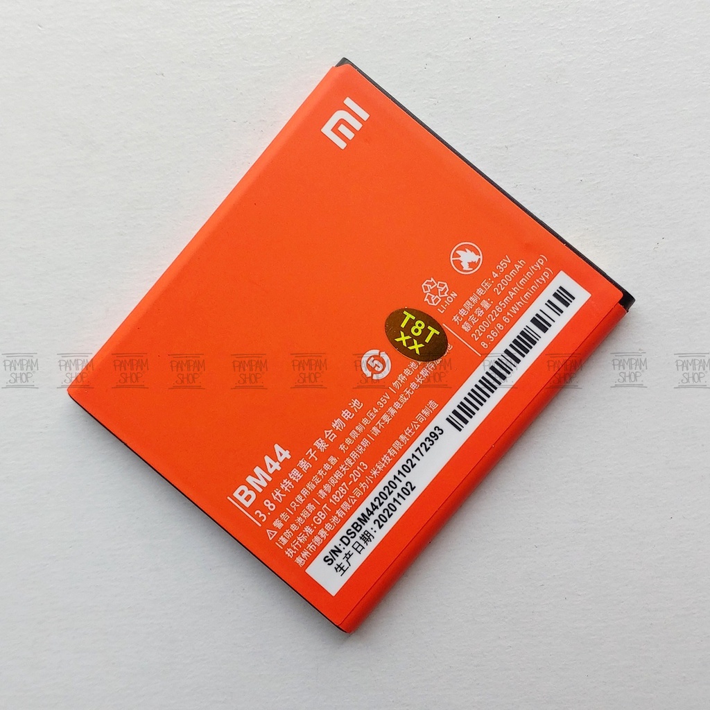 Baterai XiaoMi BM44 Redmi 2 2S Prime Original OEM Batre Batrai Battery HP Handphone BM 44 Ori