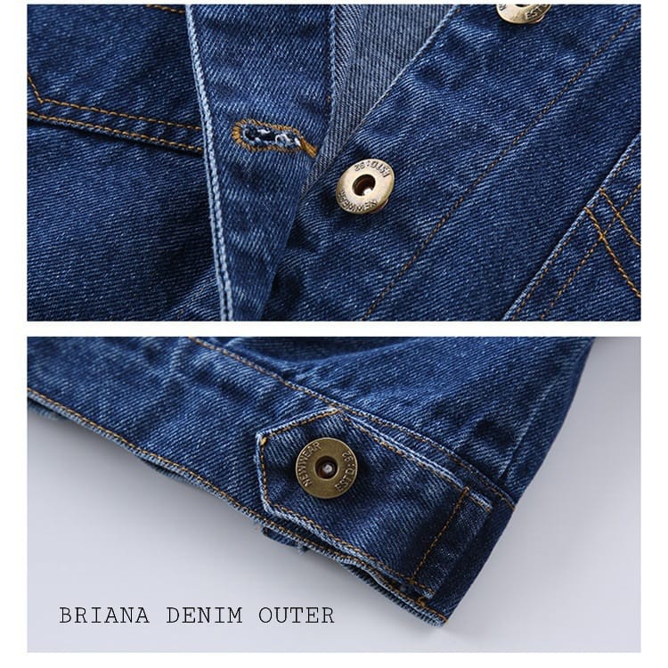 BAJUKIDDIE BRIANA DENIM OUTER JAKET JEANS ANAK REMAJA PEREMPUAN KOREA