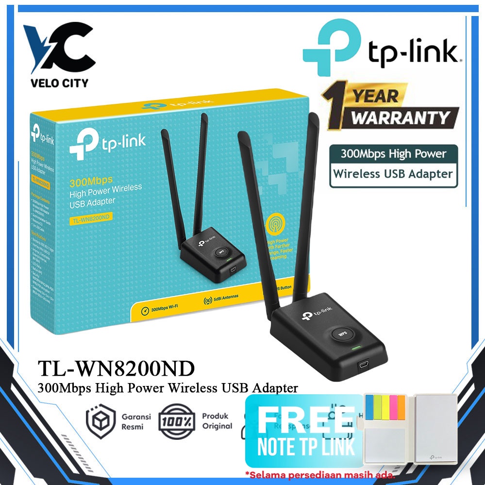 TP-LINK TL-WN8200ND TPLink 300Mbps High Power Wireless USB Adapter