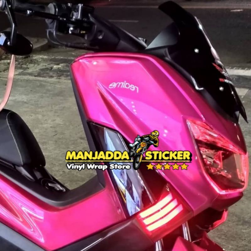 stiker skotlet motor warna pink metalik candy