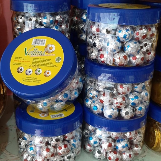 

Velina Coklat Cokelat Bola Coklat Jadul isi 60pcs