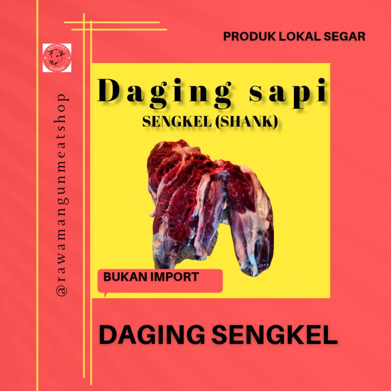 

(Beef) Daging sapi lokal segar sengkel / shank/ kisi berurat 500 gram