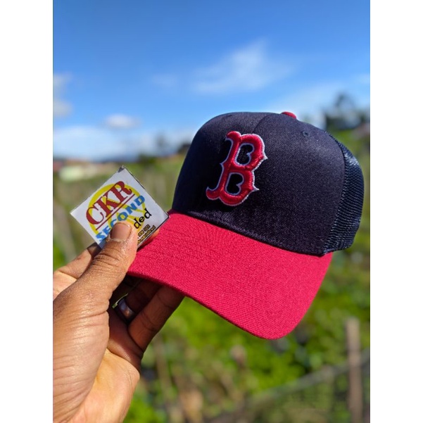 topi pria original branded baseball trucker MLB BOSTON RED SOX