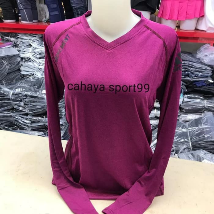 BAJU KAOS OLAHRAGA WANITA SENAM ADIDAS - Ungu