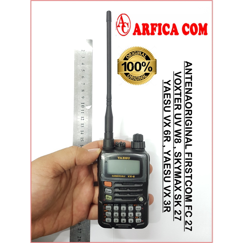 ANTENA ORIGINAL HT YAESU VX 6R YAESU VX 3R FIRTCOM FC 27 DUALBAND ORI