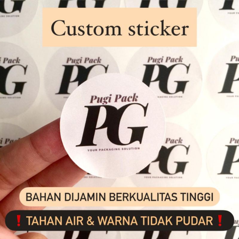 Custom Sticker Murah Dan Berkualitas 100 Pcs Shopee Indonesia