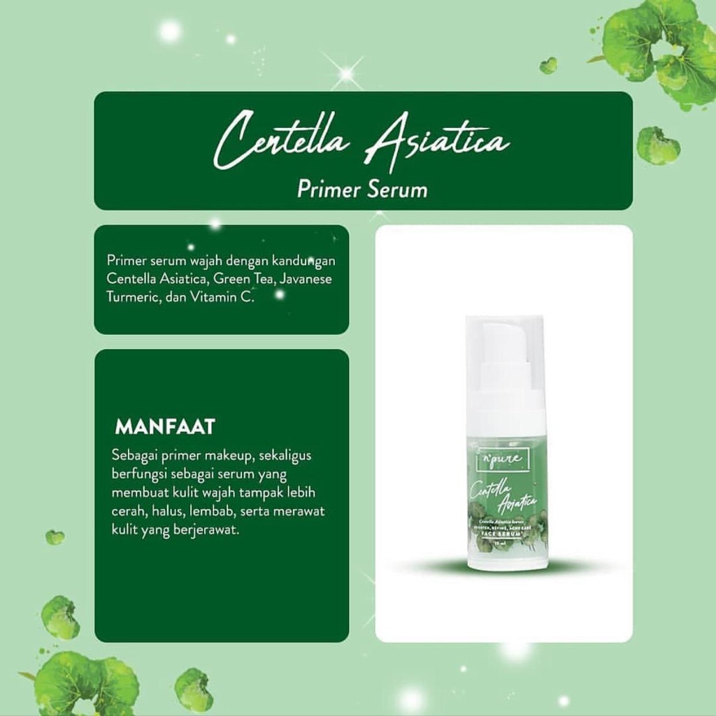 NPURE Centella Asiatica Cica | Foam Toner Essence Primer Serum Beat The Sun Powder