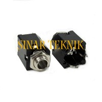 BA-92A Socket Akai Mono Segi Kotak Plastik Female Microphone 6,5mm Soket Box Pcb Betina Connector Mic