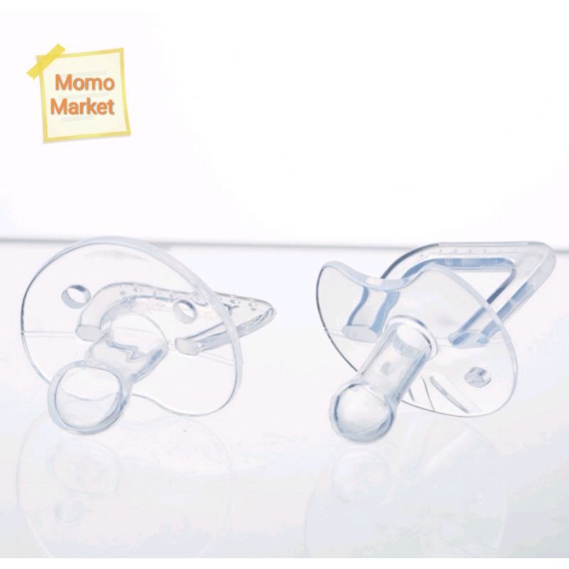 Empeng Bayi Silikon Baby Pacifier Bentuk Bulat dan Gepeng