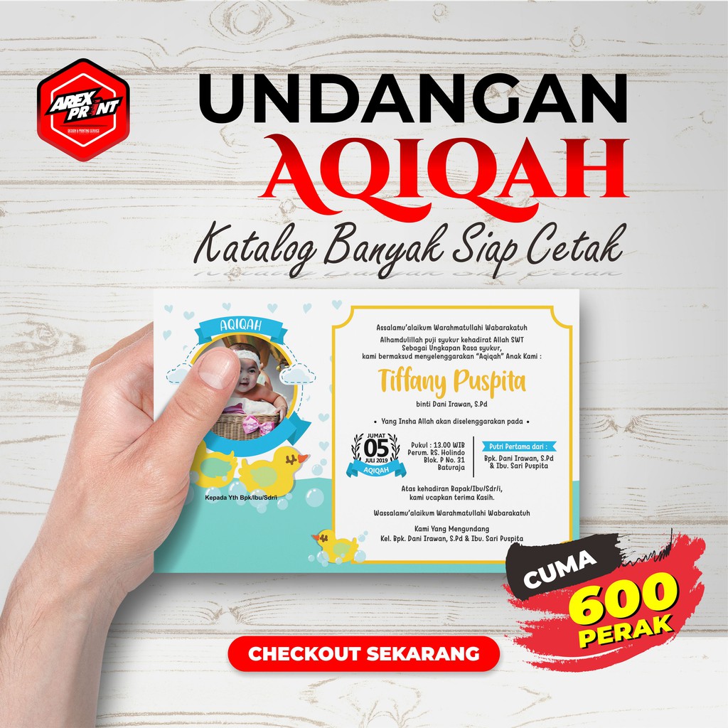 UNDANGAN AQIQAH DESAIN KEKINIAN