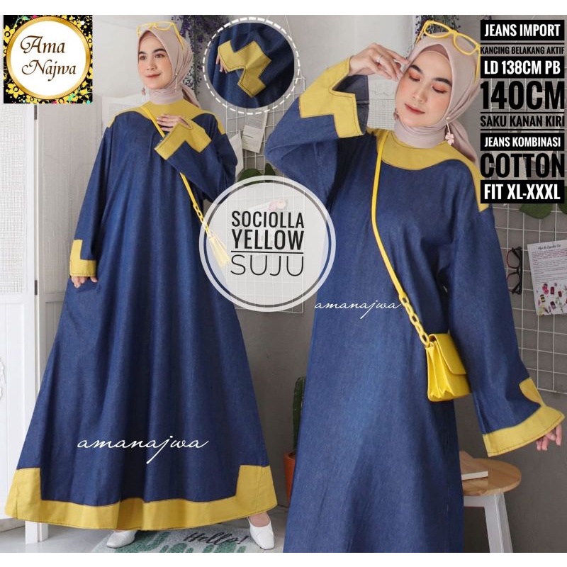 GAMIS JEANS PREMIUM TEBAL SUPER JUMBO SOCIOLLA SUJU BY AMANAJWA