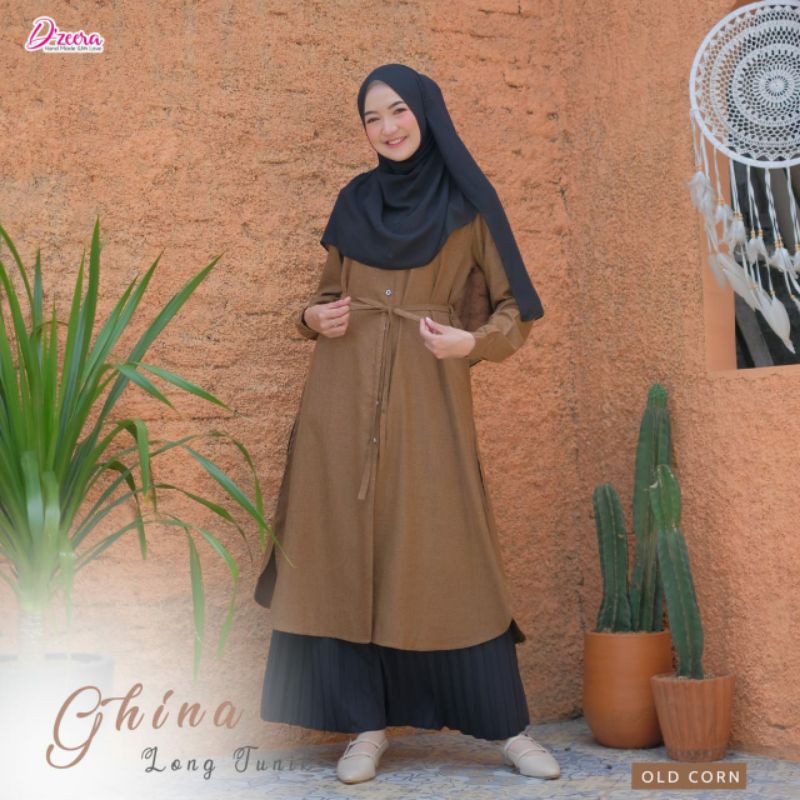 TUNIK KATUN MADINA POLOS PANJANG ADEM BANGET