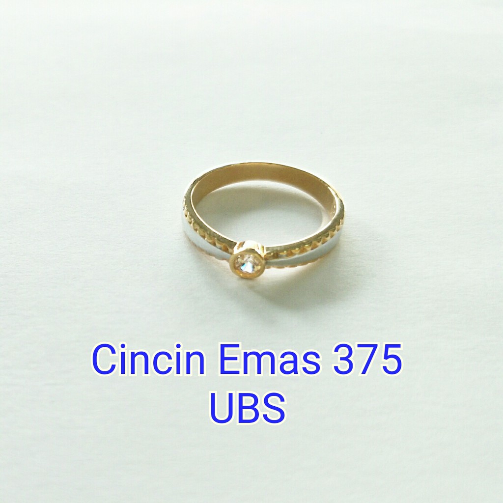 Cincin Emas UBS Kadar 375 Berat 1.89 gram & 1.91 gram